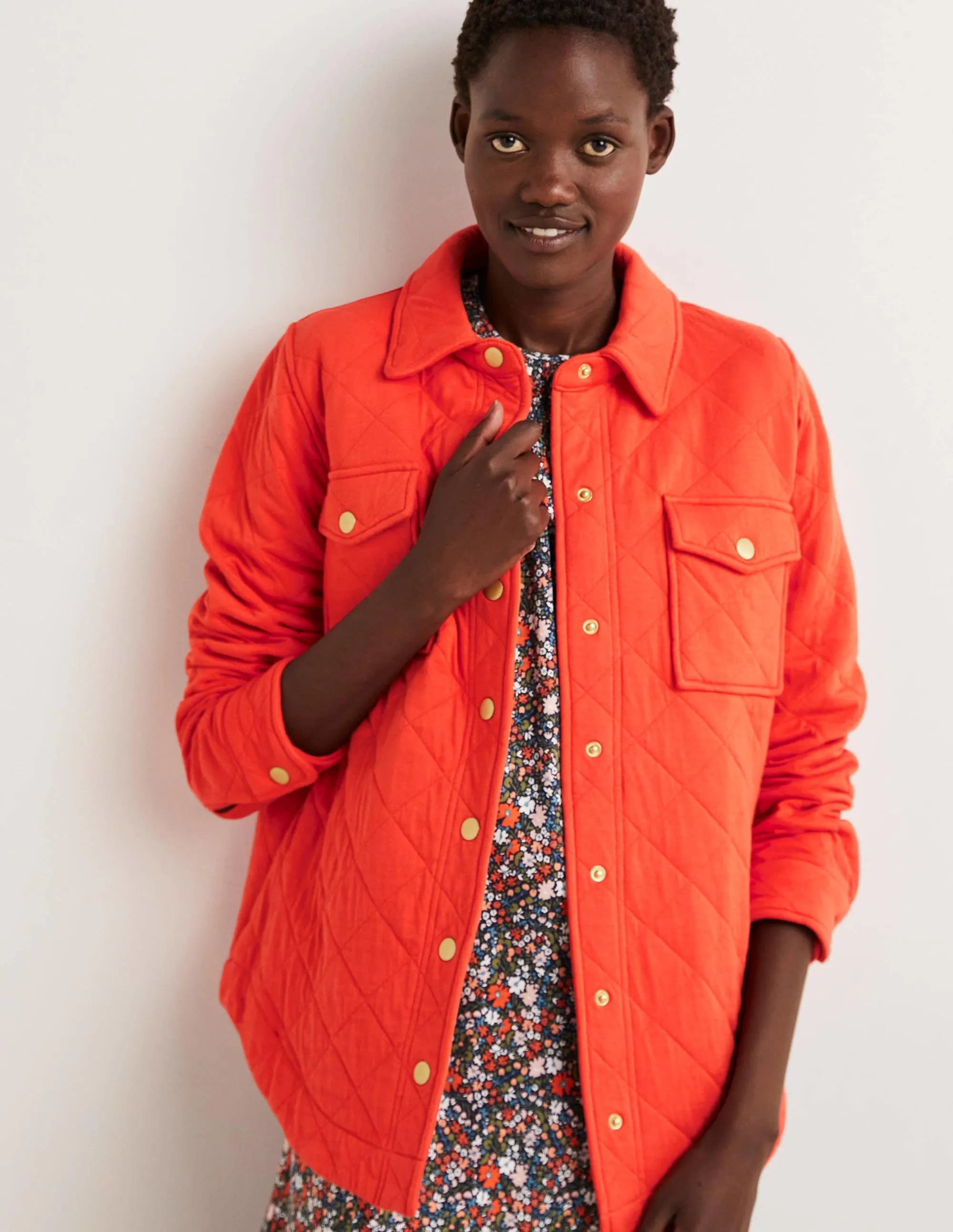 Quilted Jersey Shacket-Tigerlily