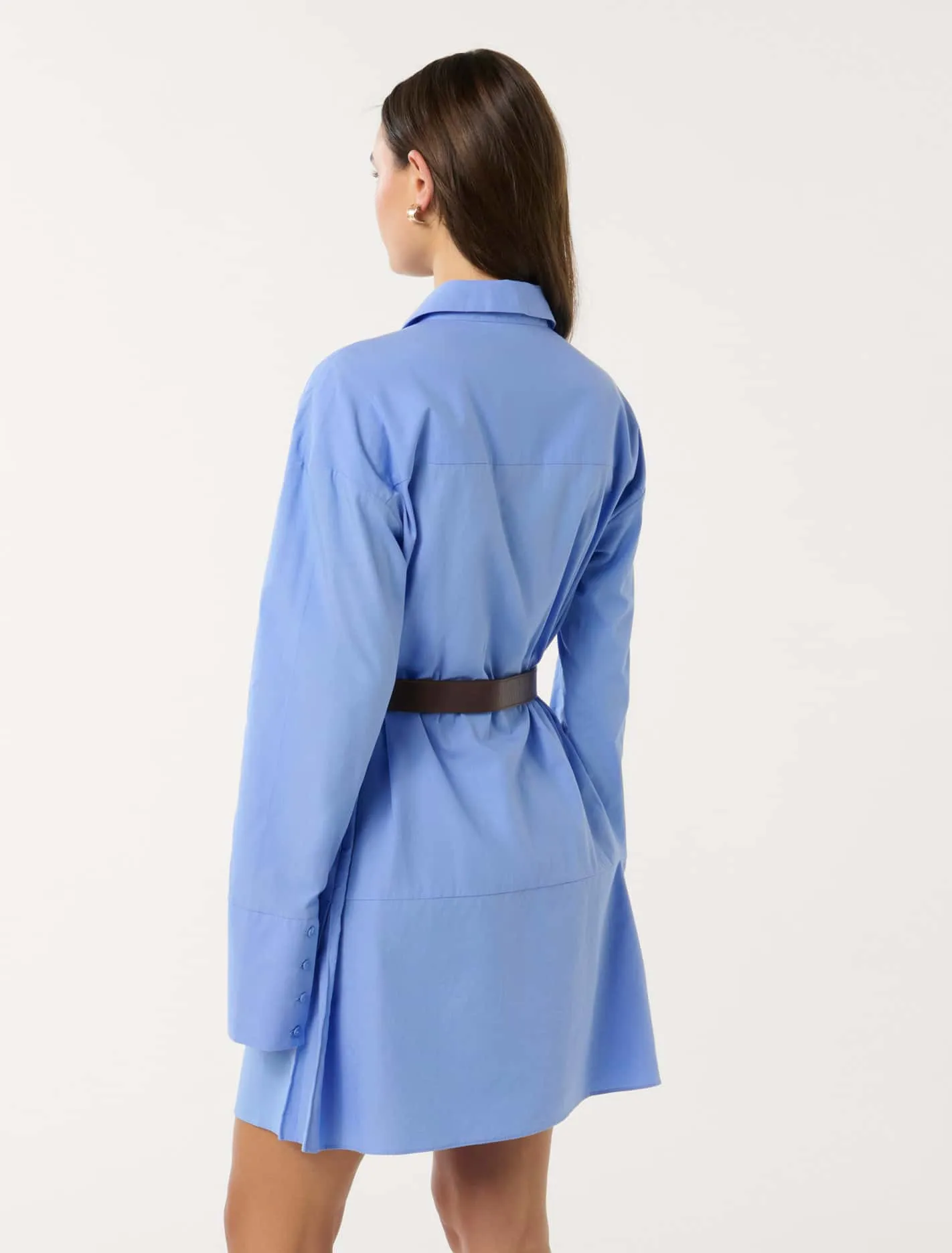 Rayne Front Pocket Cotton Shirt Dress