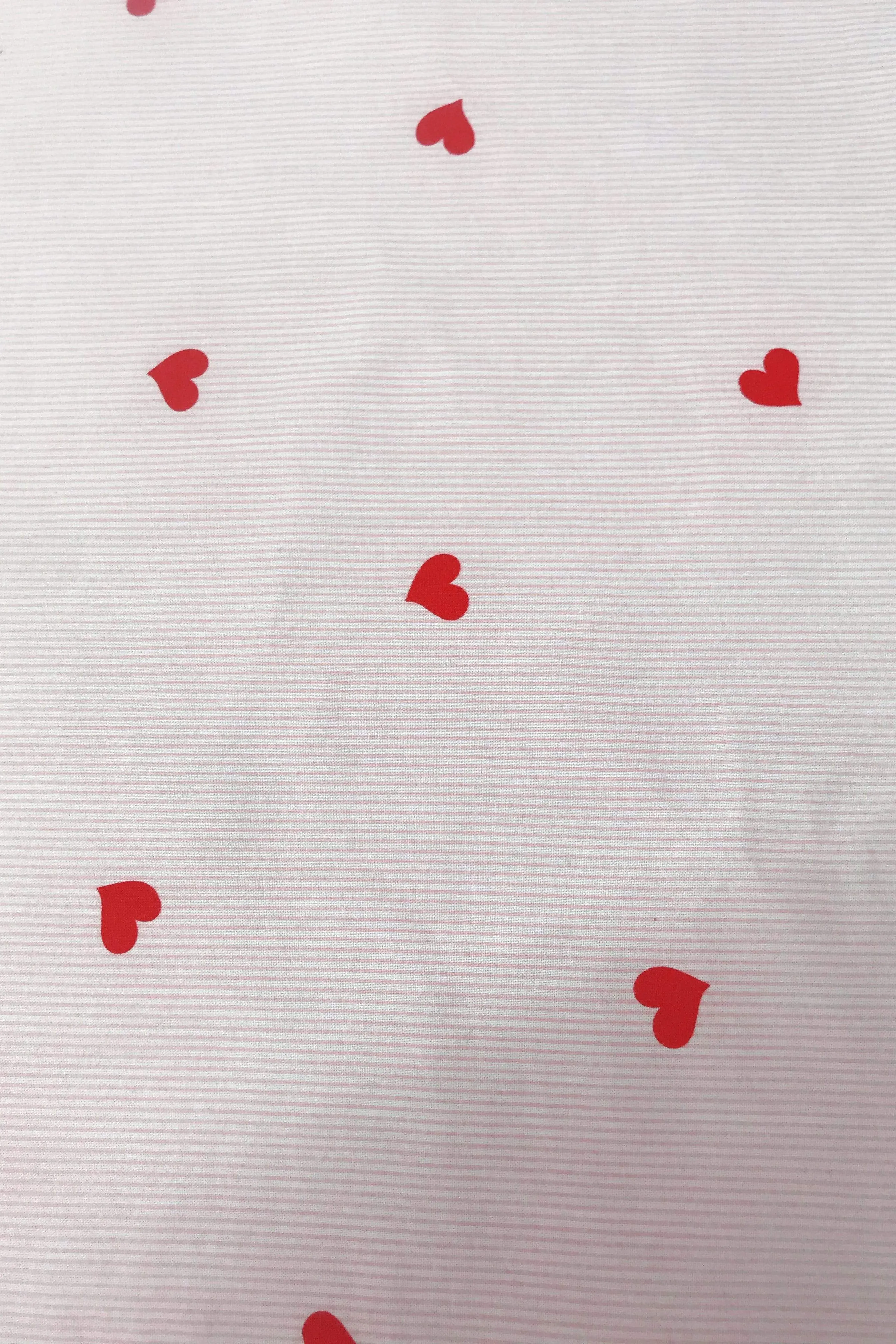 Red Heart Stripe Cotton Dress  Jennifer Shirt