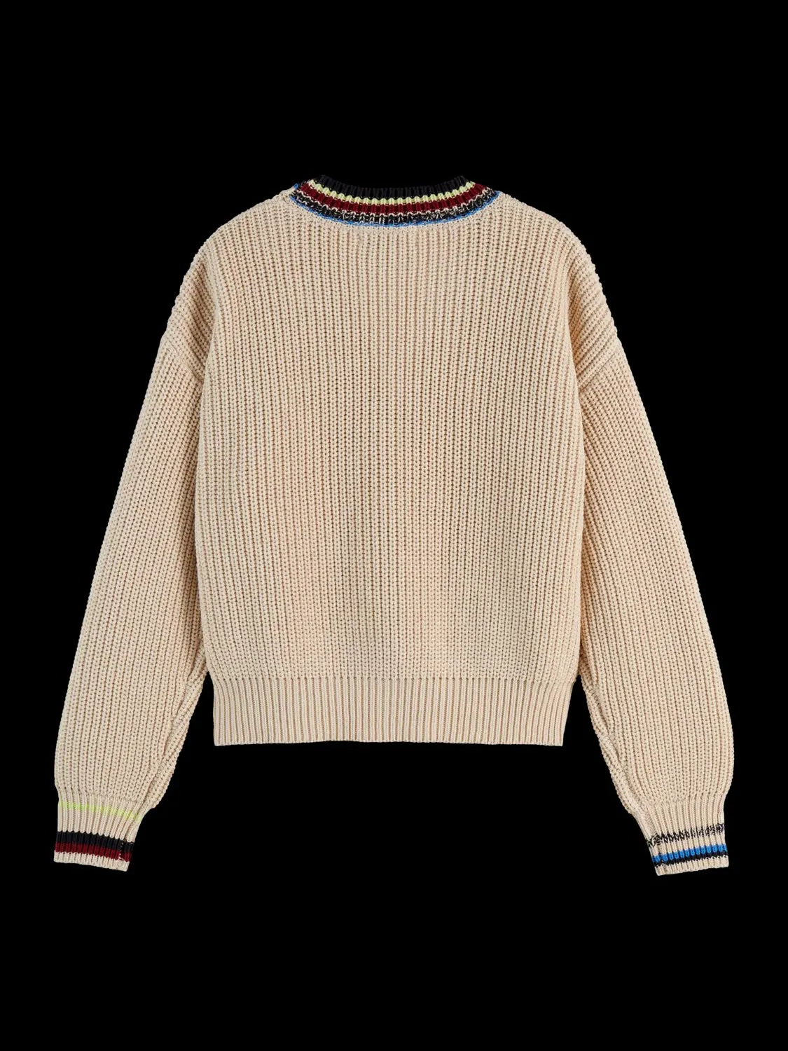 Relaxed Stripe Trim Cardigan