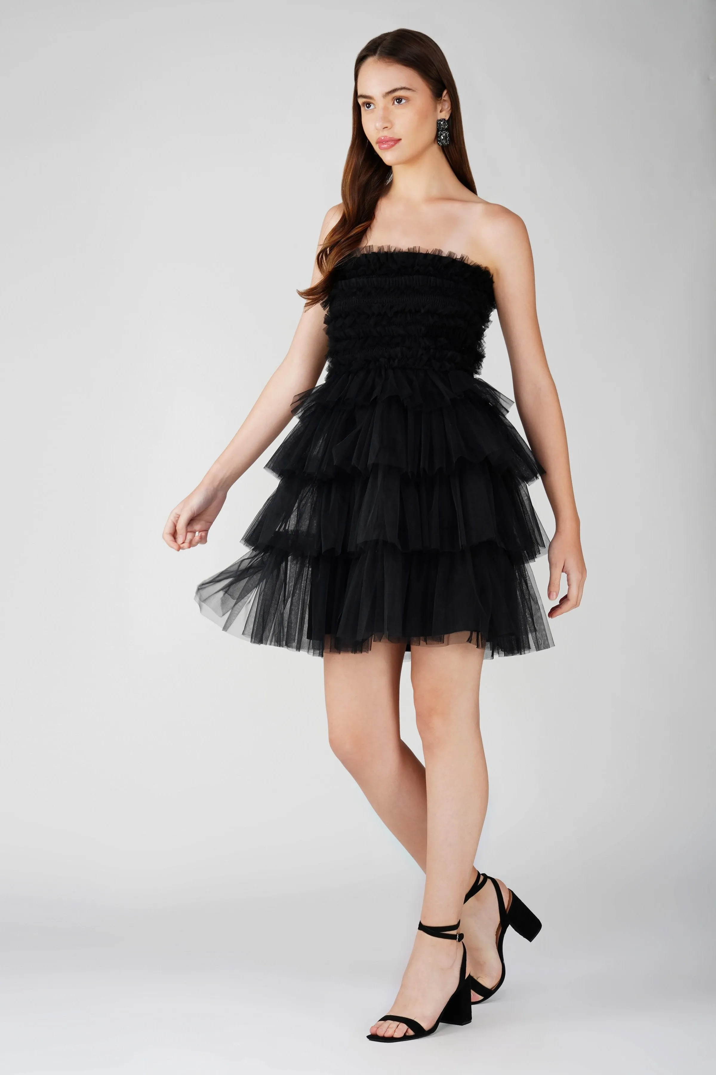 Ronda Mini Dress in Black