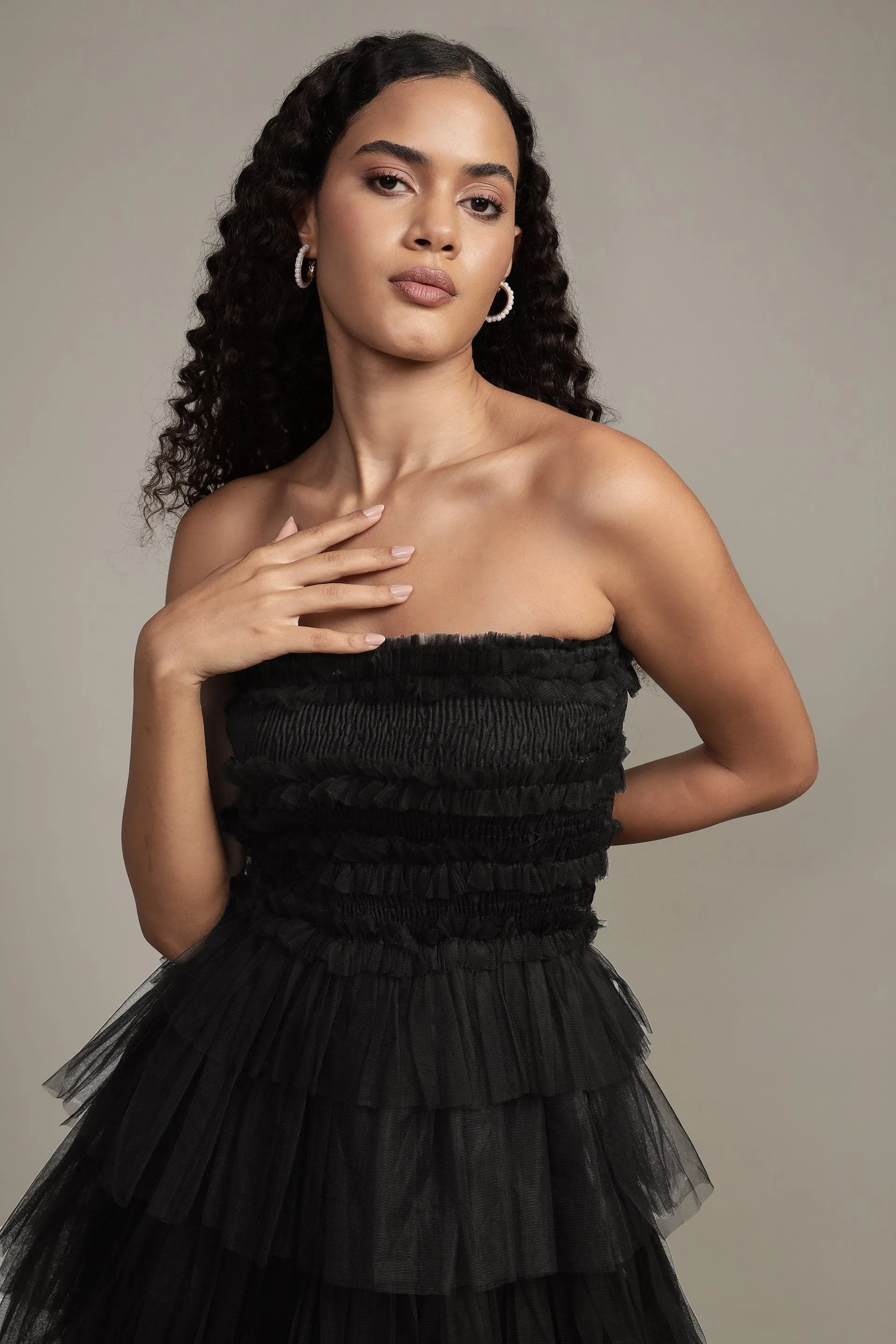 Ronda Mini Dress in Black