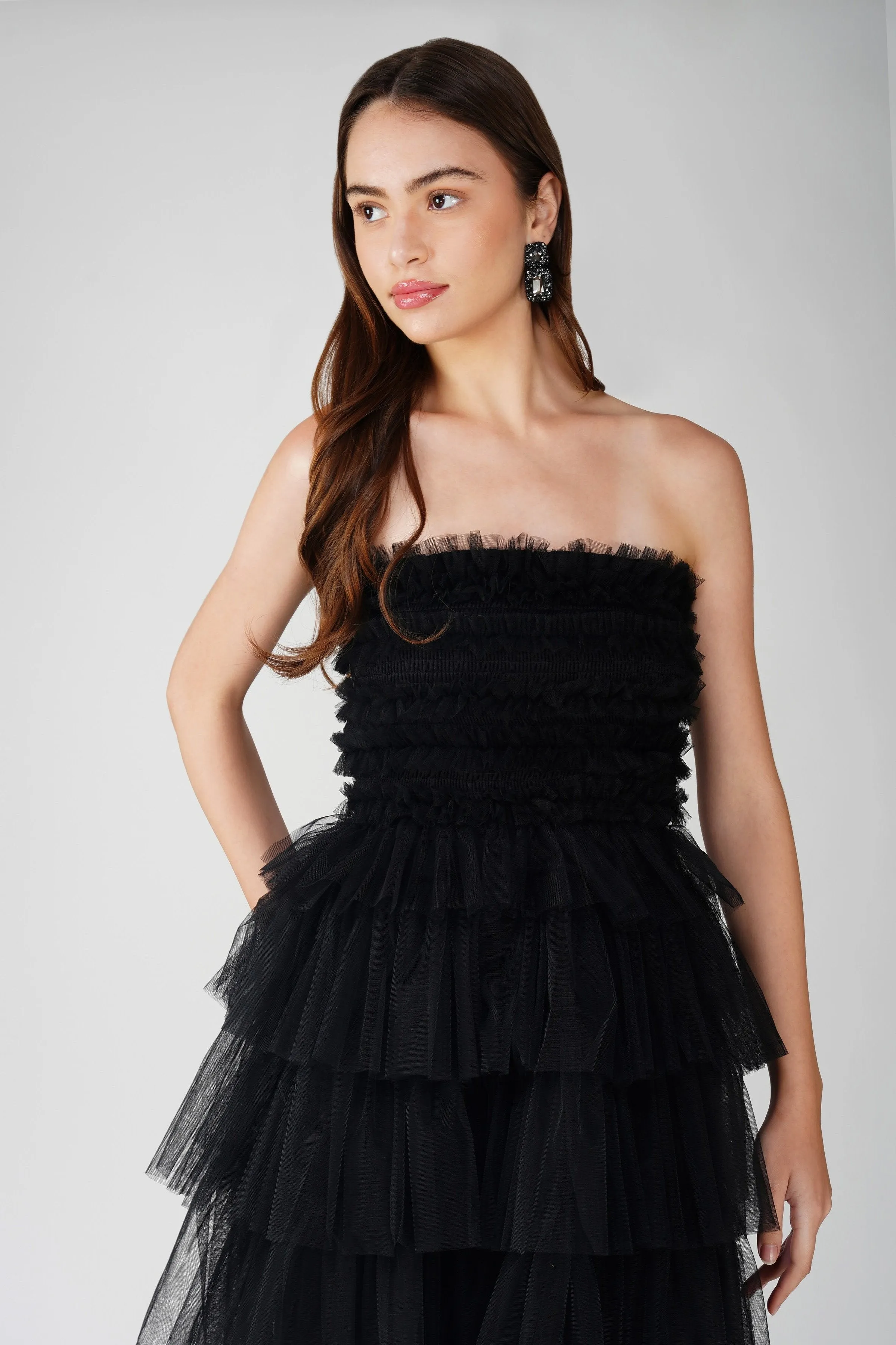 Ronda Mini Dress in Black