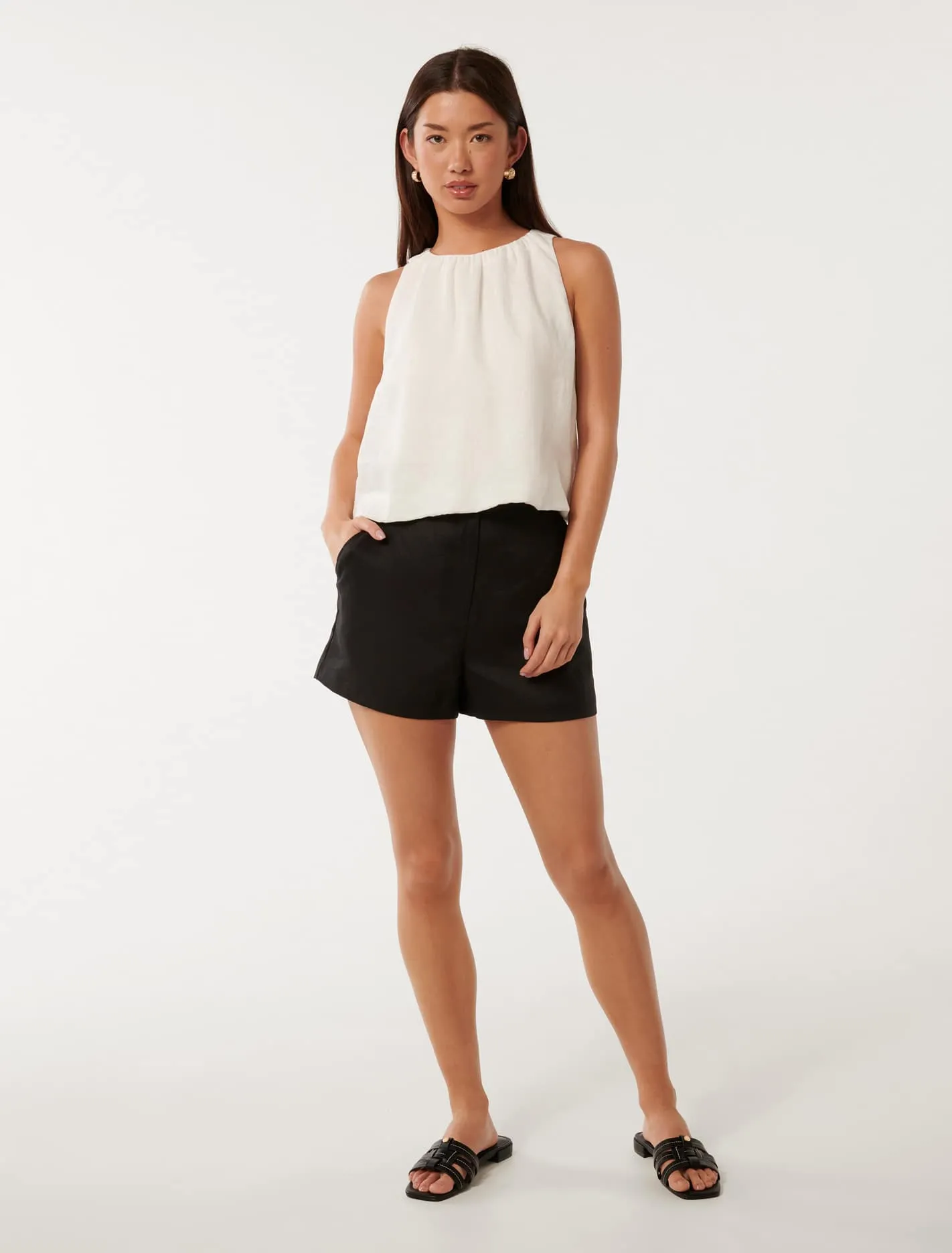 Rosalind Bubble Linen Top