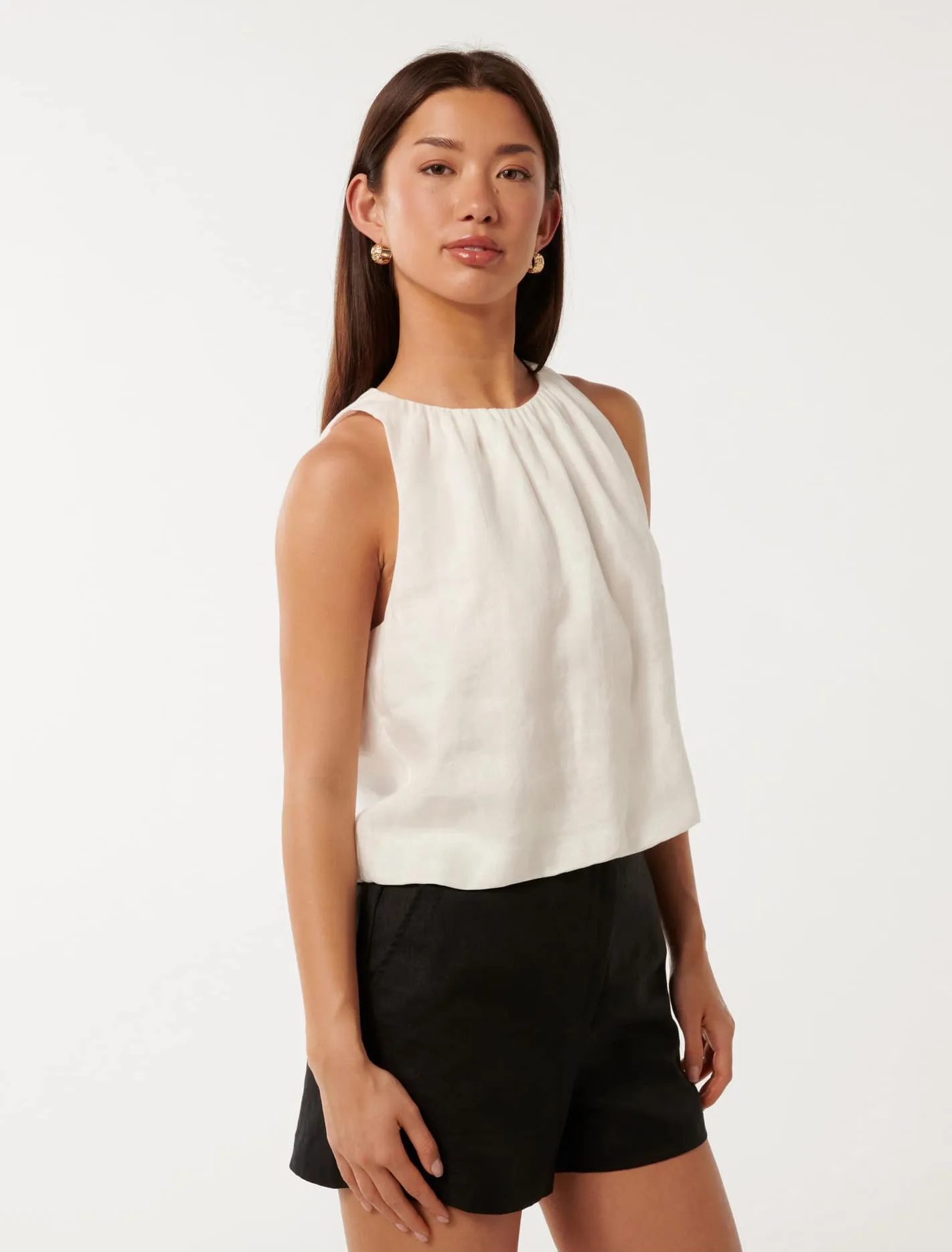 Rosalind Bubble Linen Top