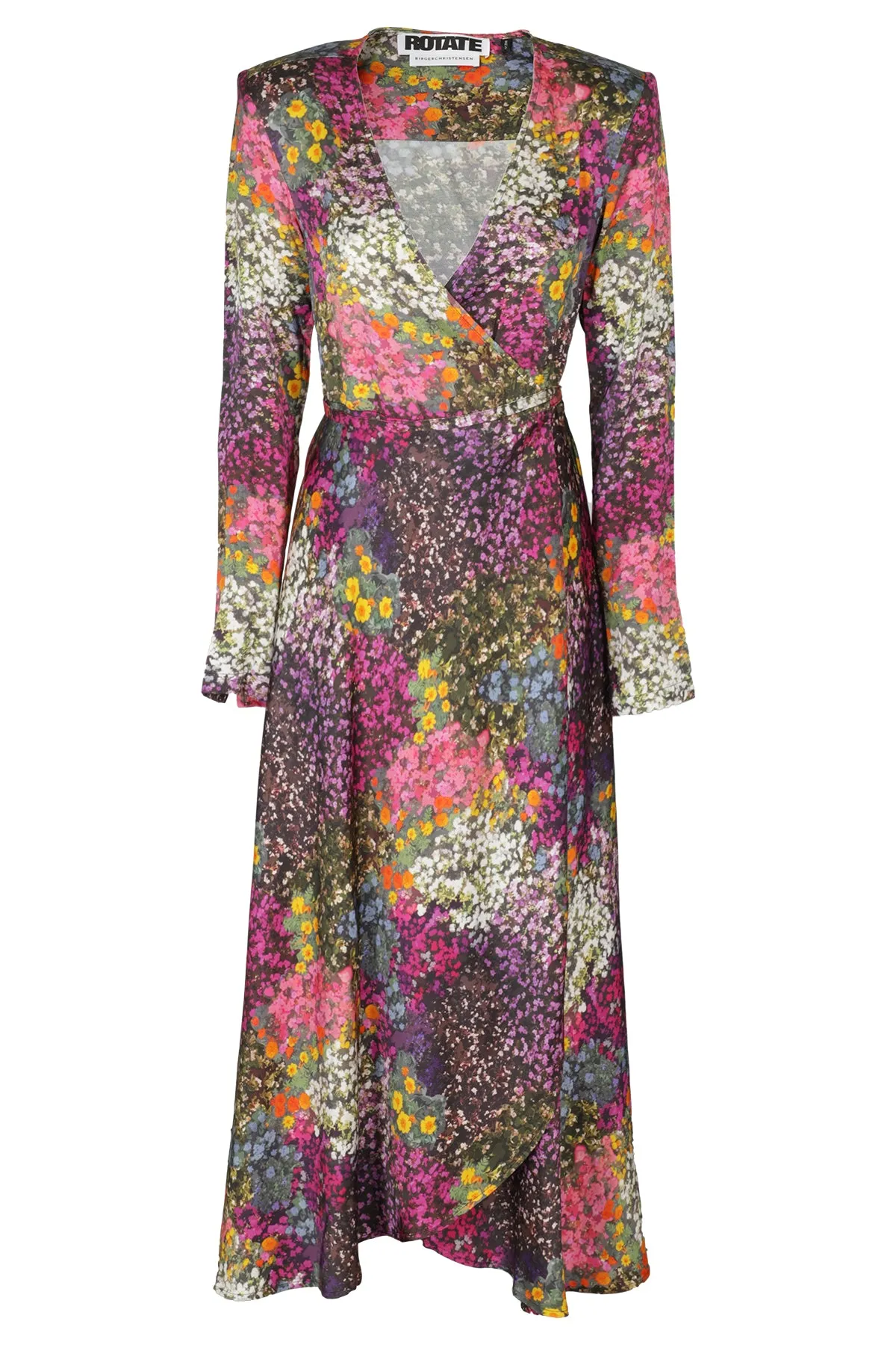 ROTATE Wrap Tied Magna Midi Dress