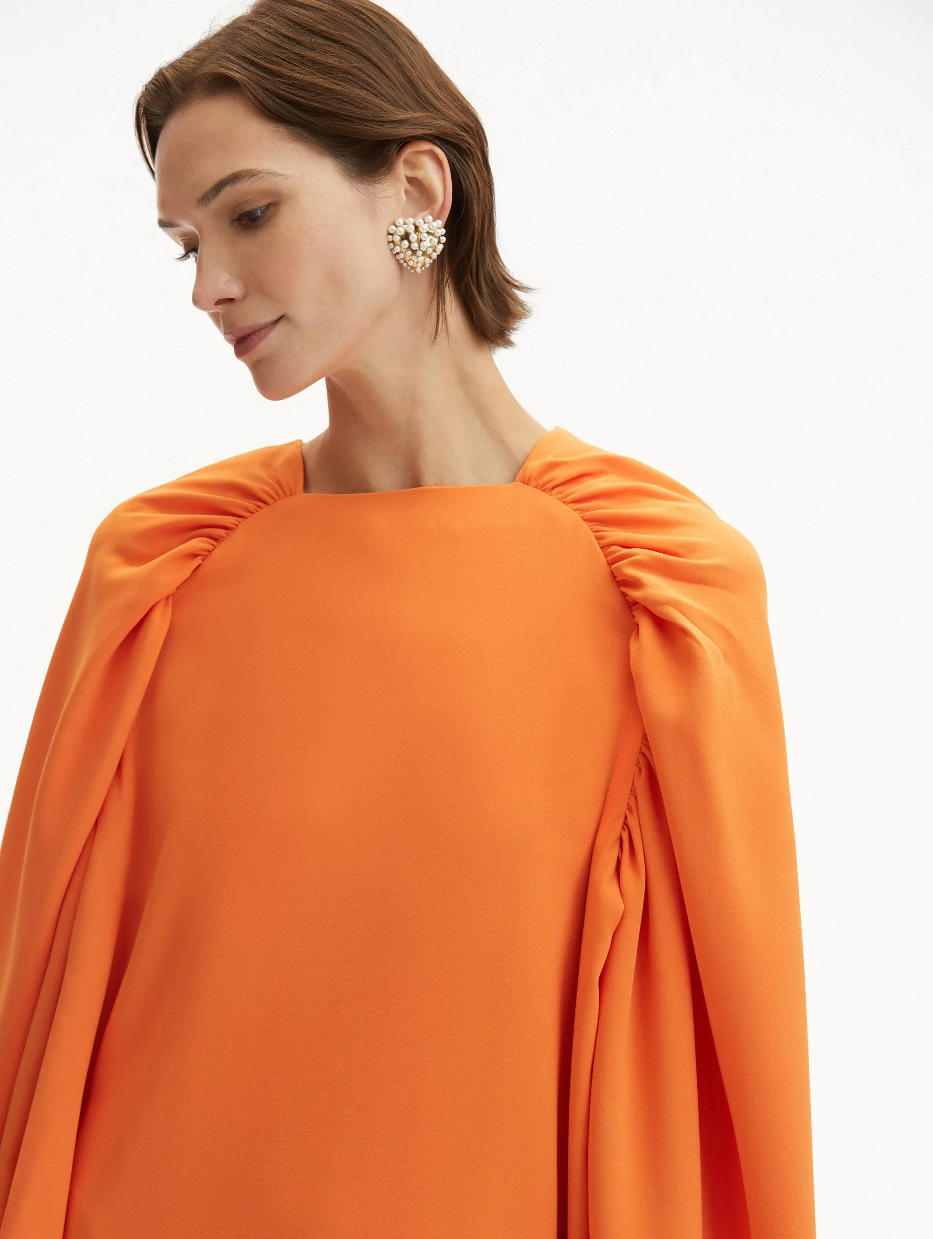 Rushed Shoulder Georgette Caftan