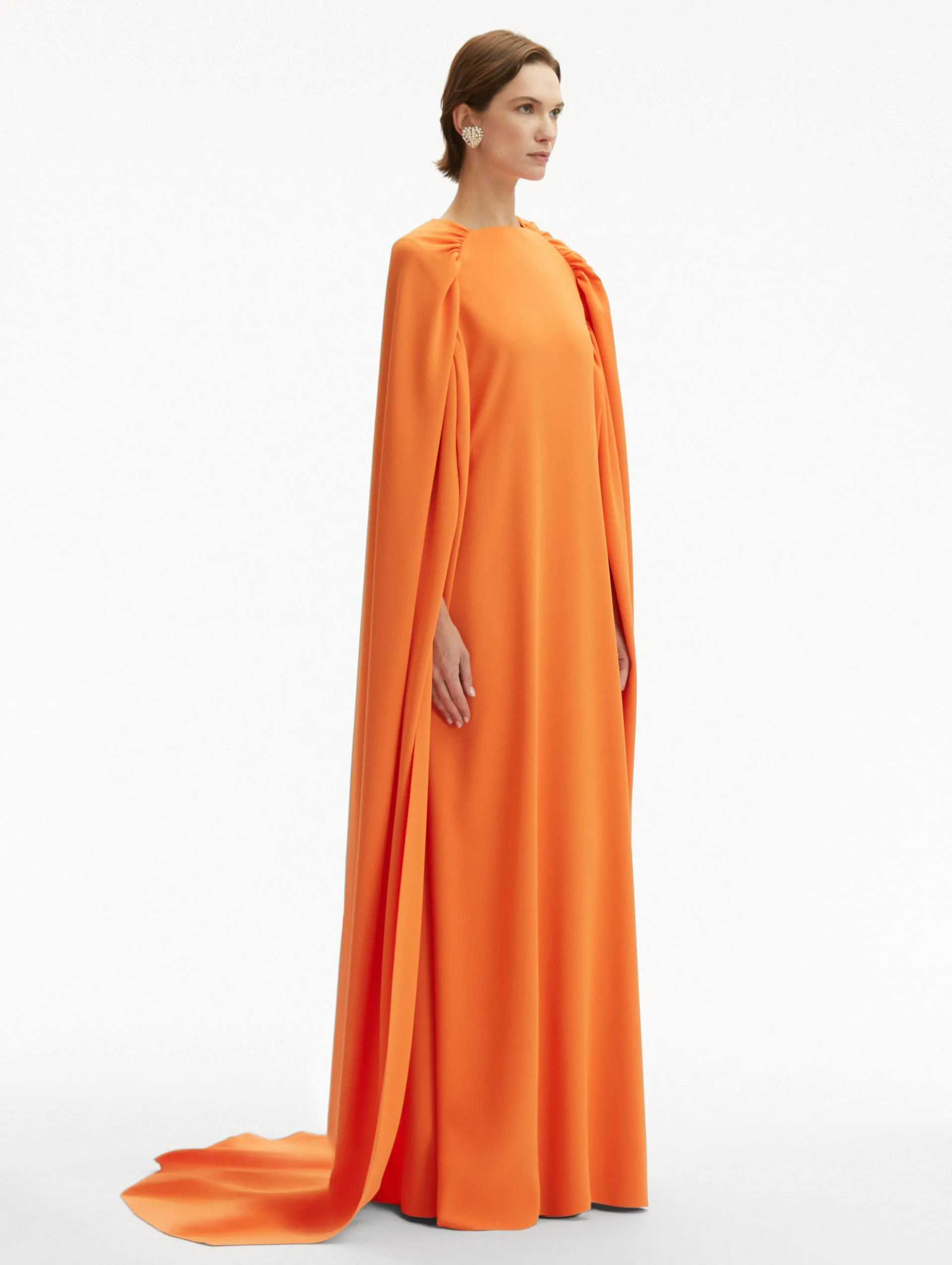 Rushed Shoulder Georgette Caftan