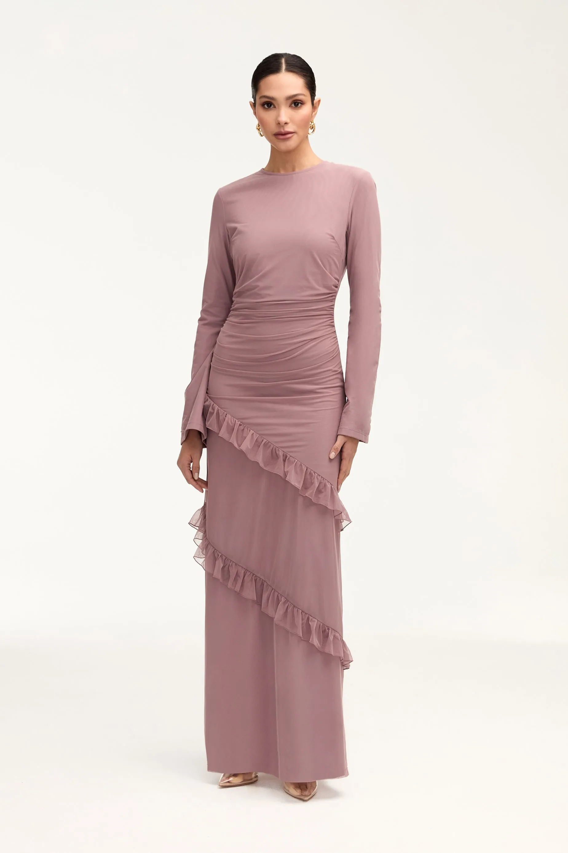 Sabrina Waterfall Maxi Dress - Twilight Mauve
