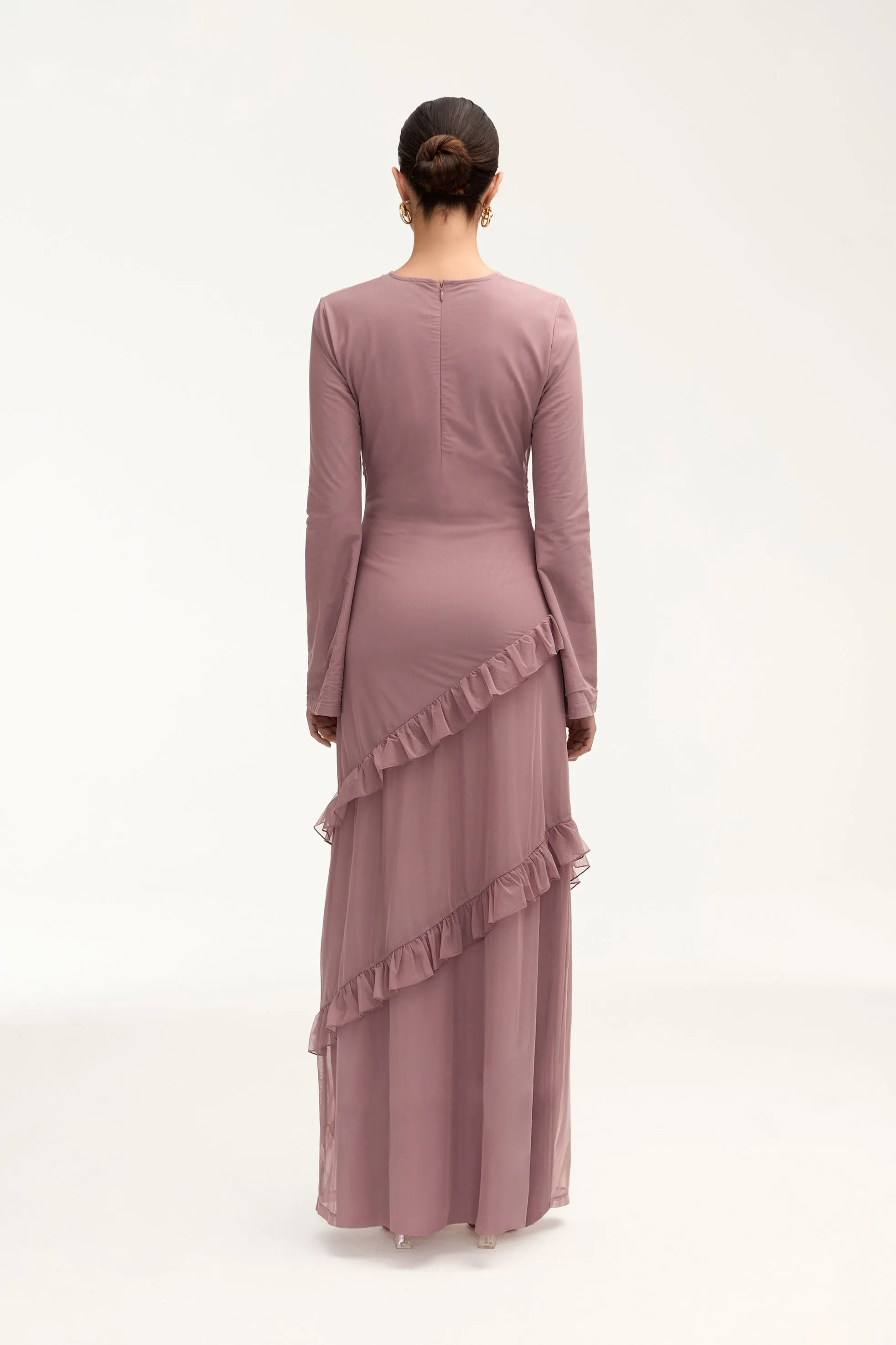 Sabrina Waterfall Maxi Dress - Twilight Mauve