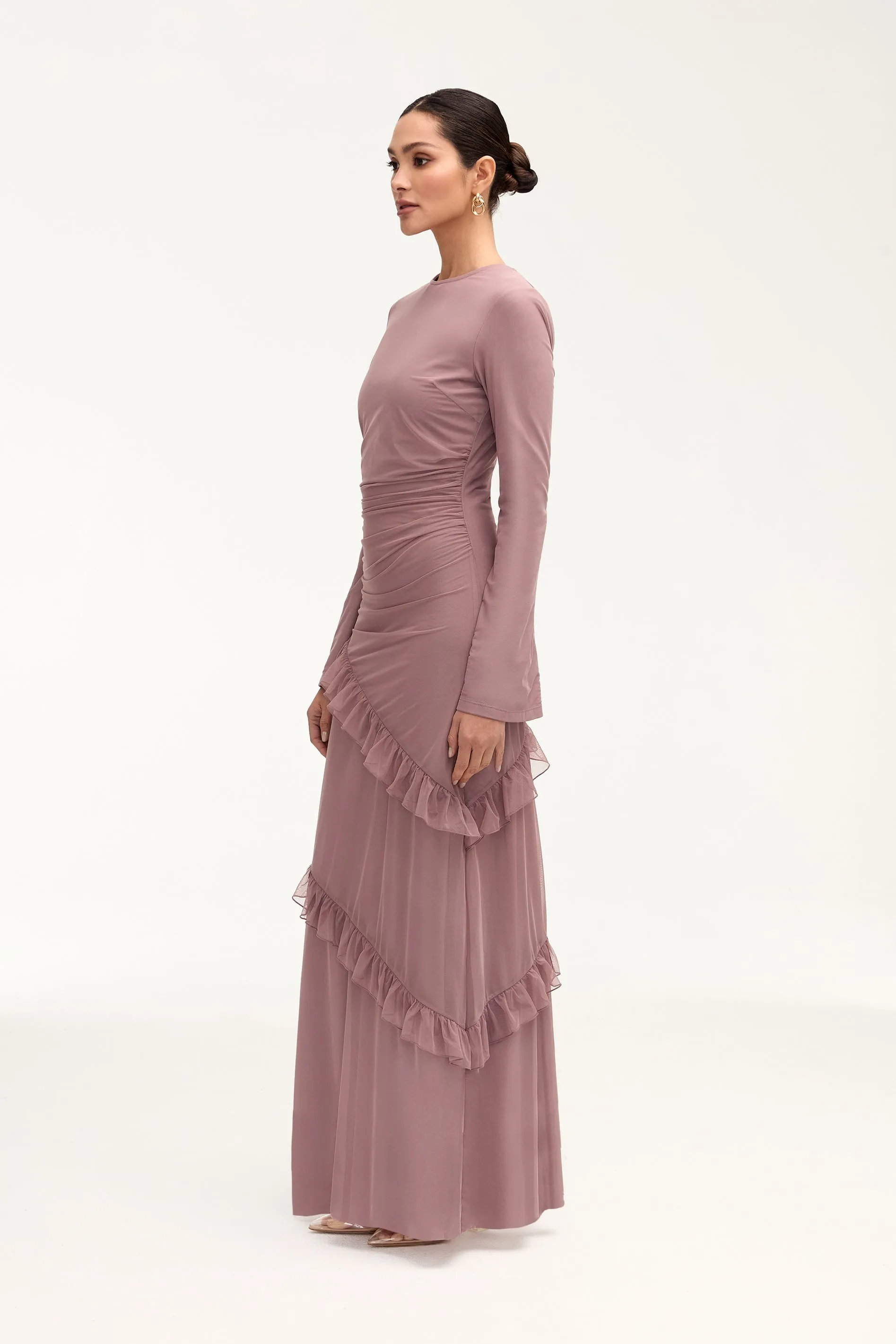 Sabrina Waterfall Maxi Dress - Twilight Mauve