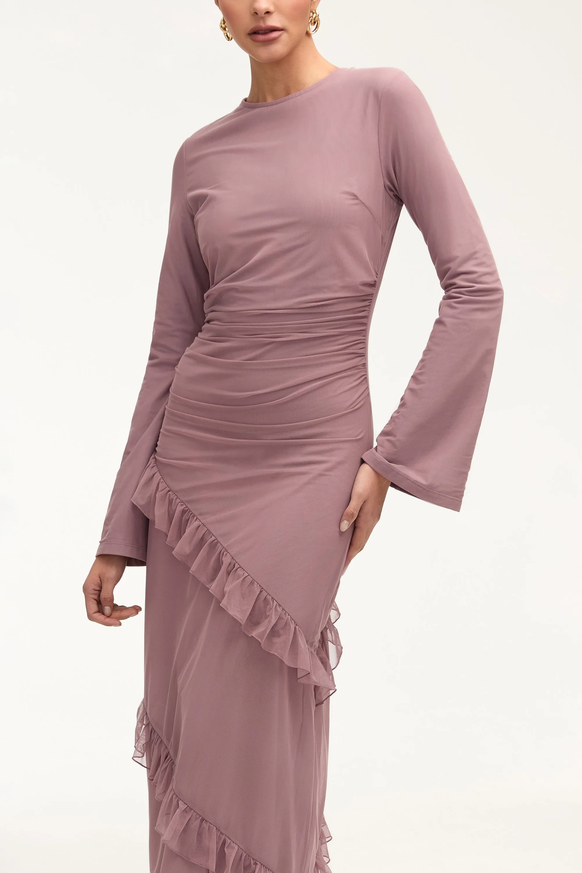 Sabrina Waterfall Maxi Dress - Twilight Mauve