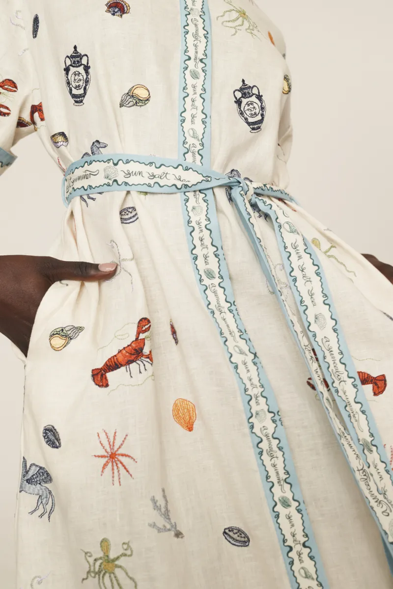 Sandy Embroidered Shirtdress