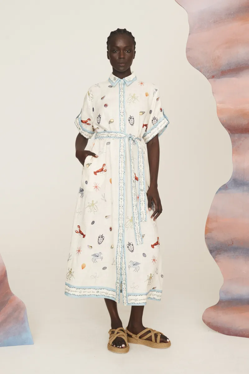 Sandy Embroidered Shirtdress