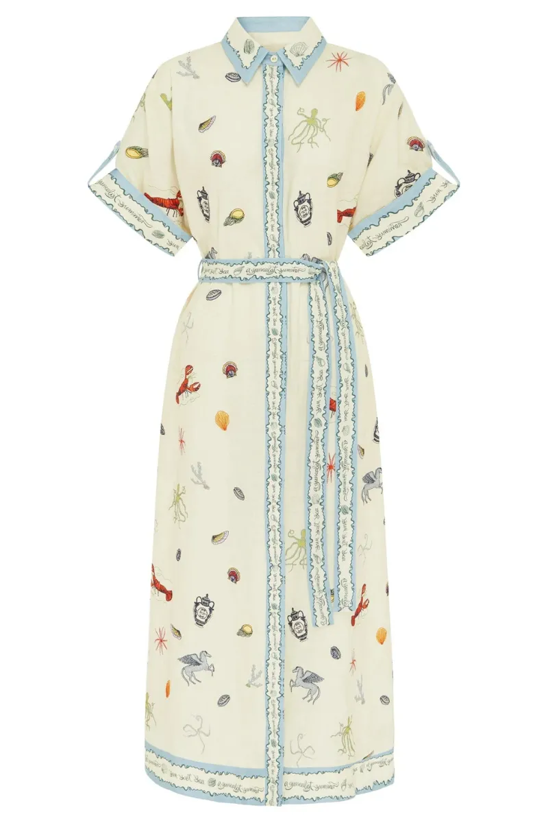 Sandy Embroidered Shirtdress
