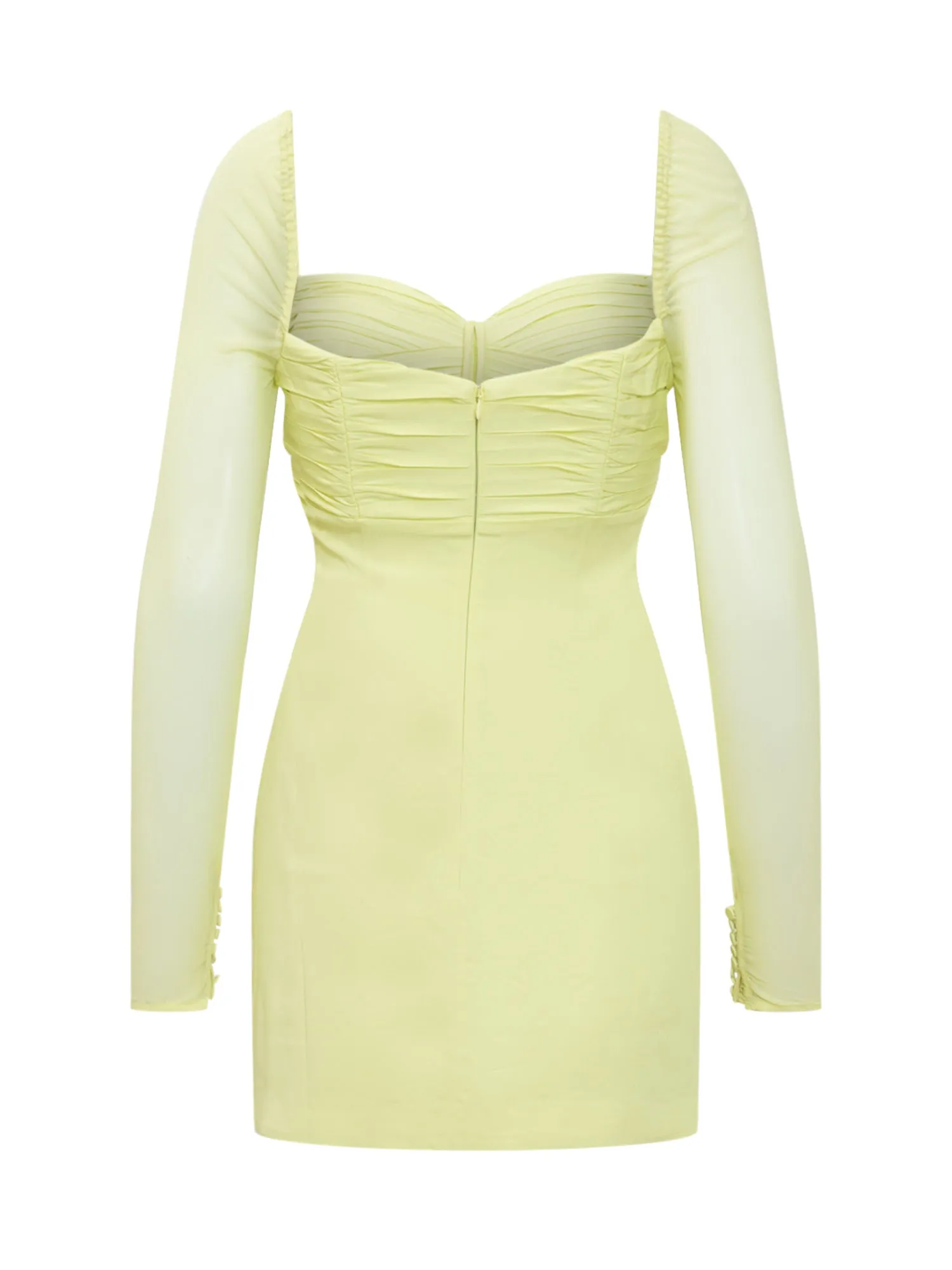 Self-Portrait Ruched Detail Cut-Out Mini Dress