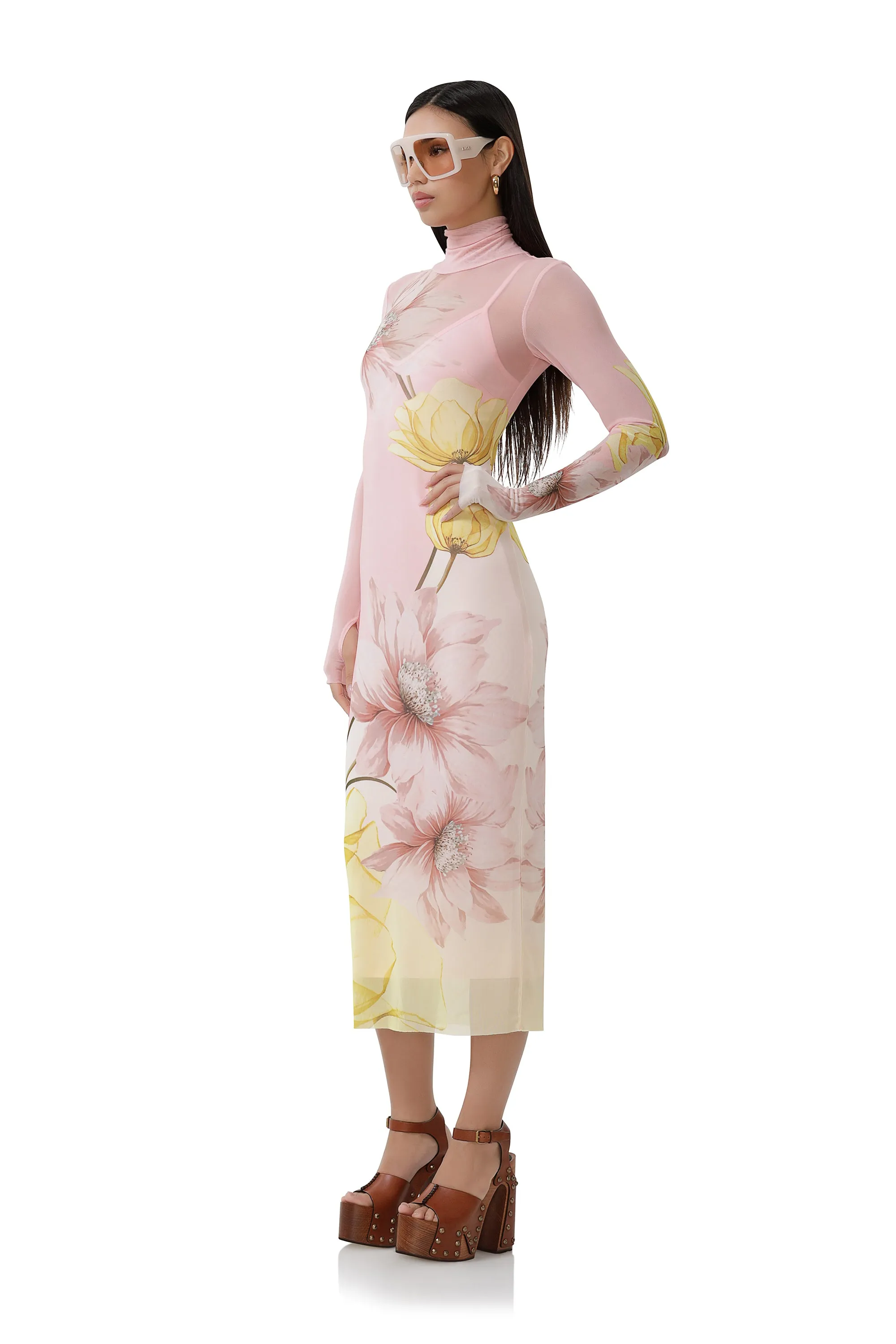 Shailene Dress - Coral Bloom