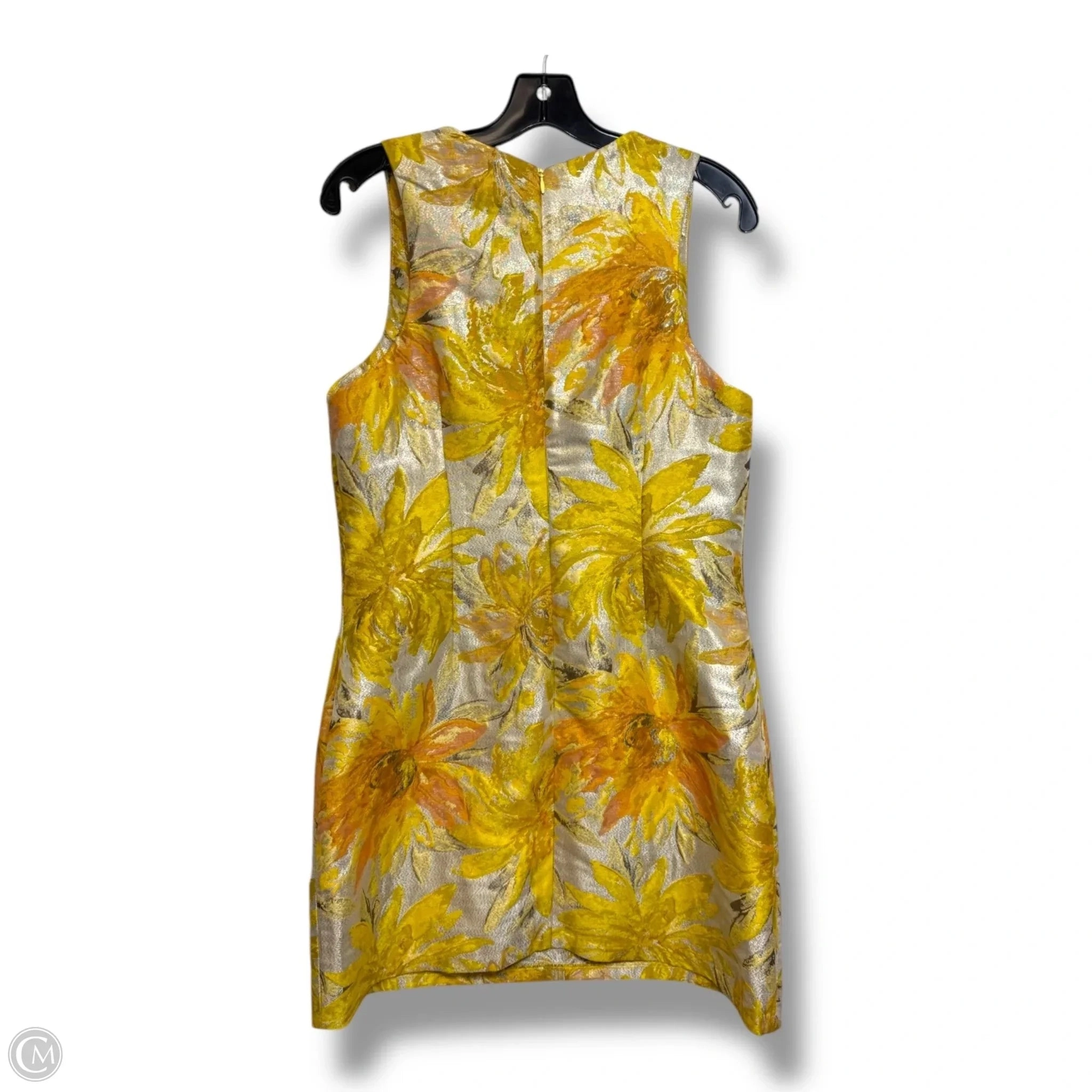 Shift Dress Party Short By Clothes Mentor In Yellow, Size: 12