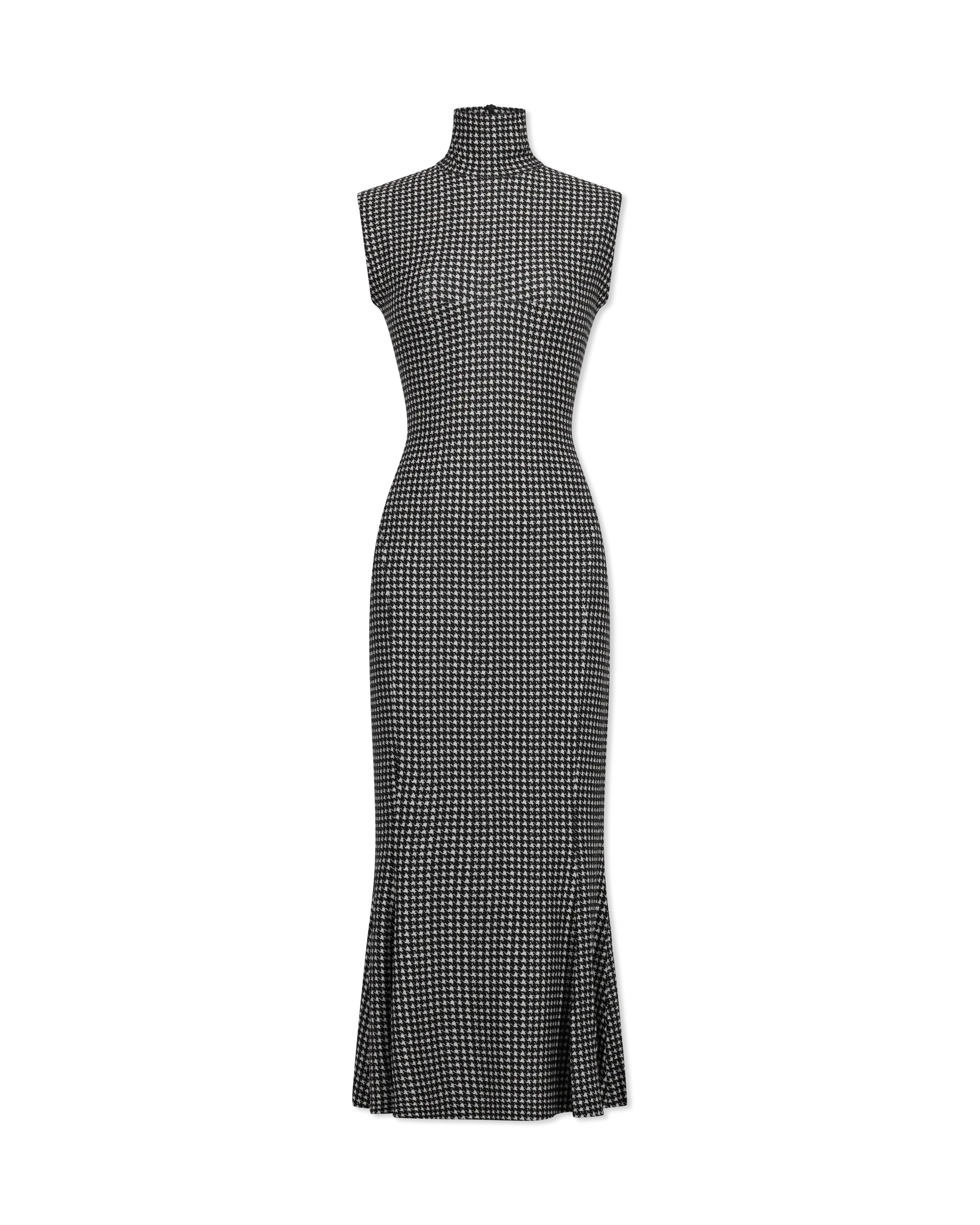 Sleeveless Turtle Fishtail To Midcalf Dress