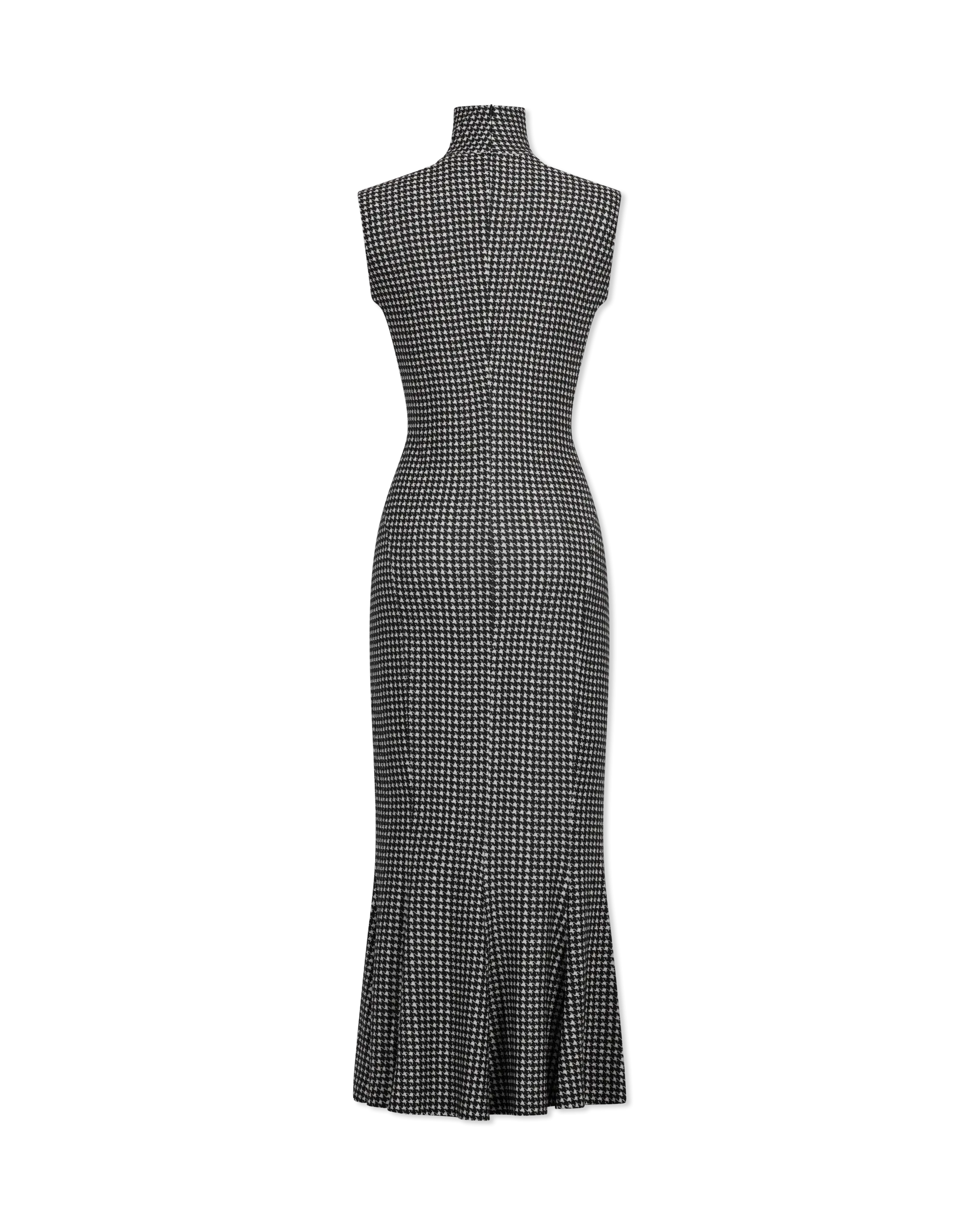 Sleeveless Turtle Fishtail To Midcalf Dress