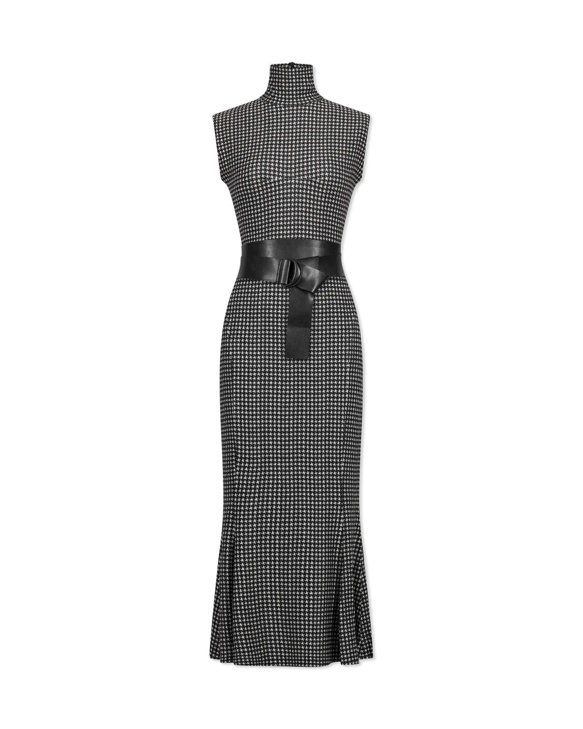 Sleeveless Turtle Fishtail To Midcalf Dress
