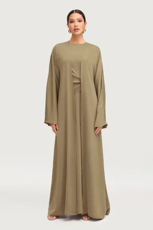 Sofia Open Abaya - Desert Palm