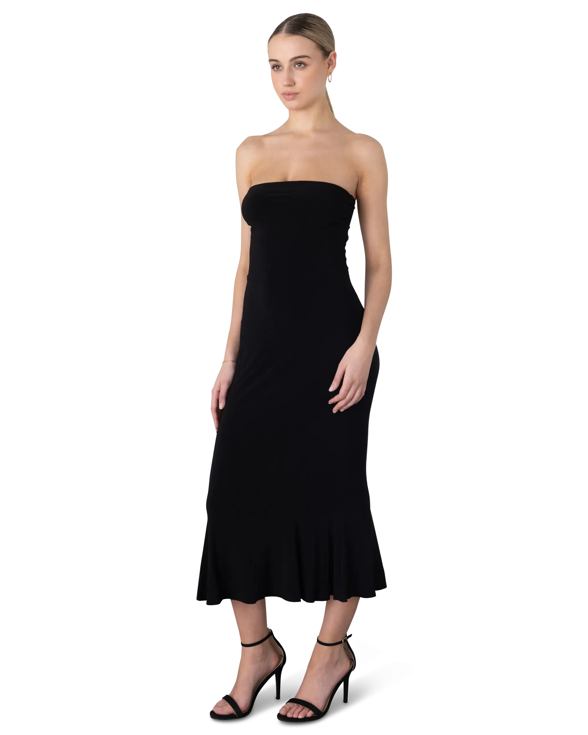 Strapless Fishtail Dress To Midcalf