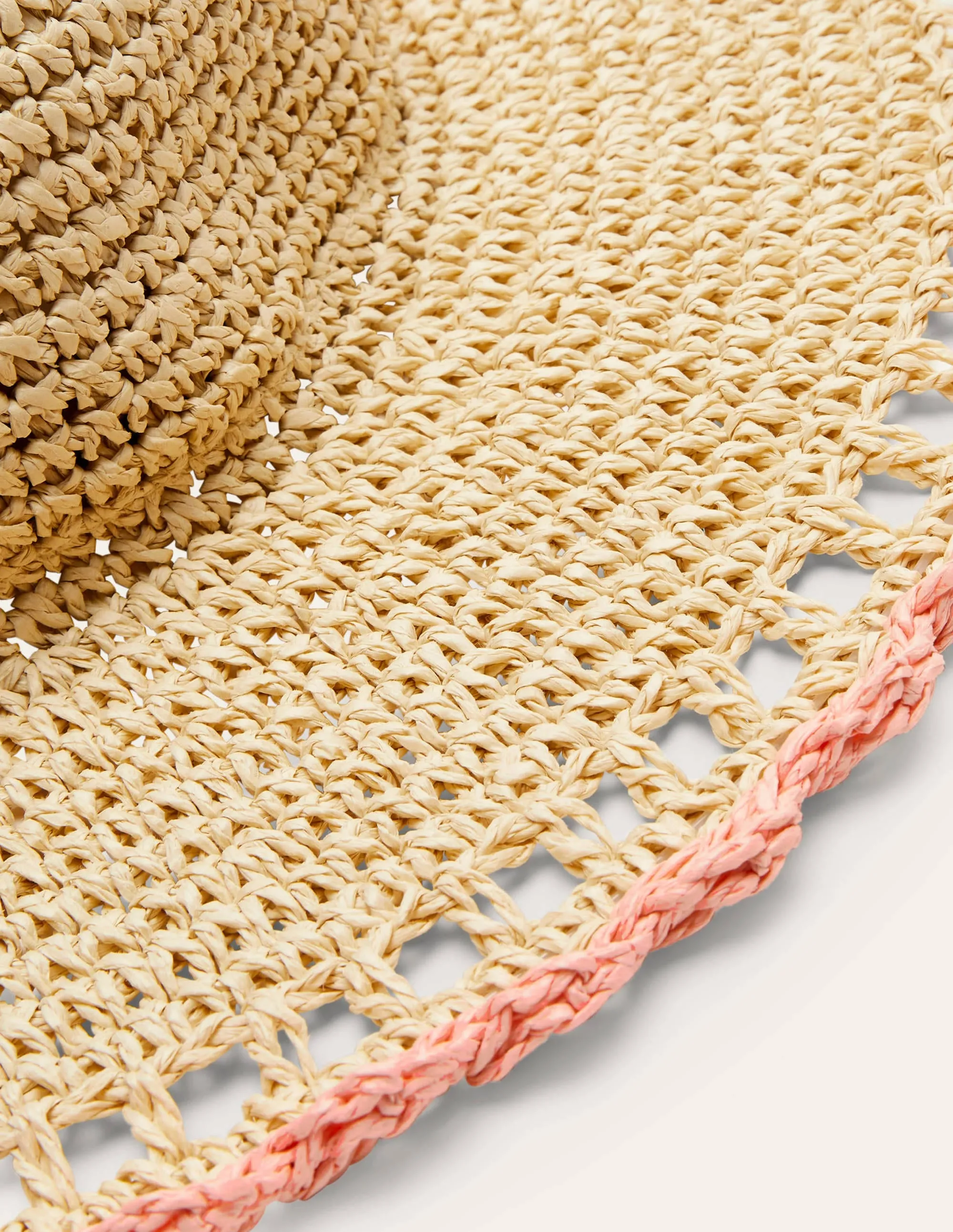Sun Hat-Natural/Azalea
