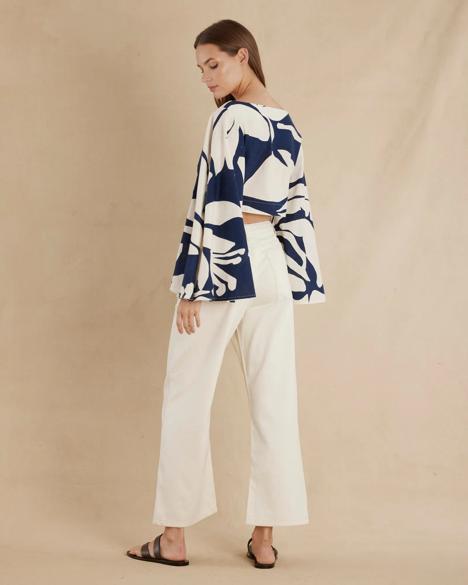 Tamar Wide-Leg Jean - Cream