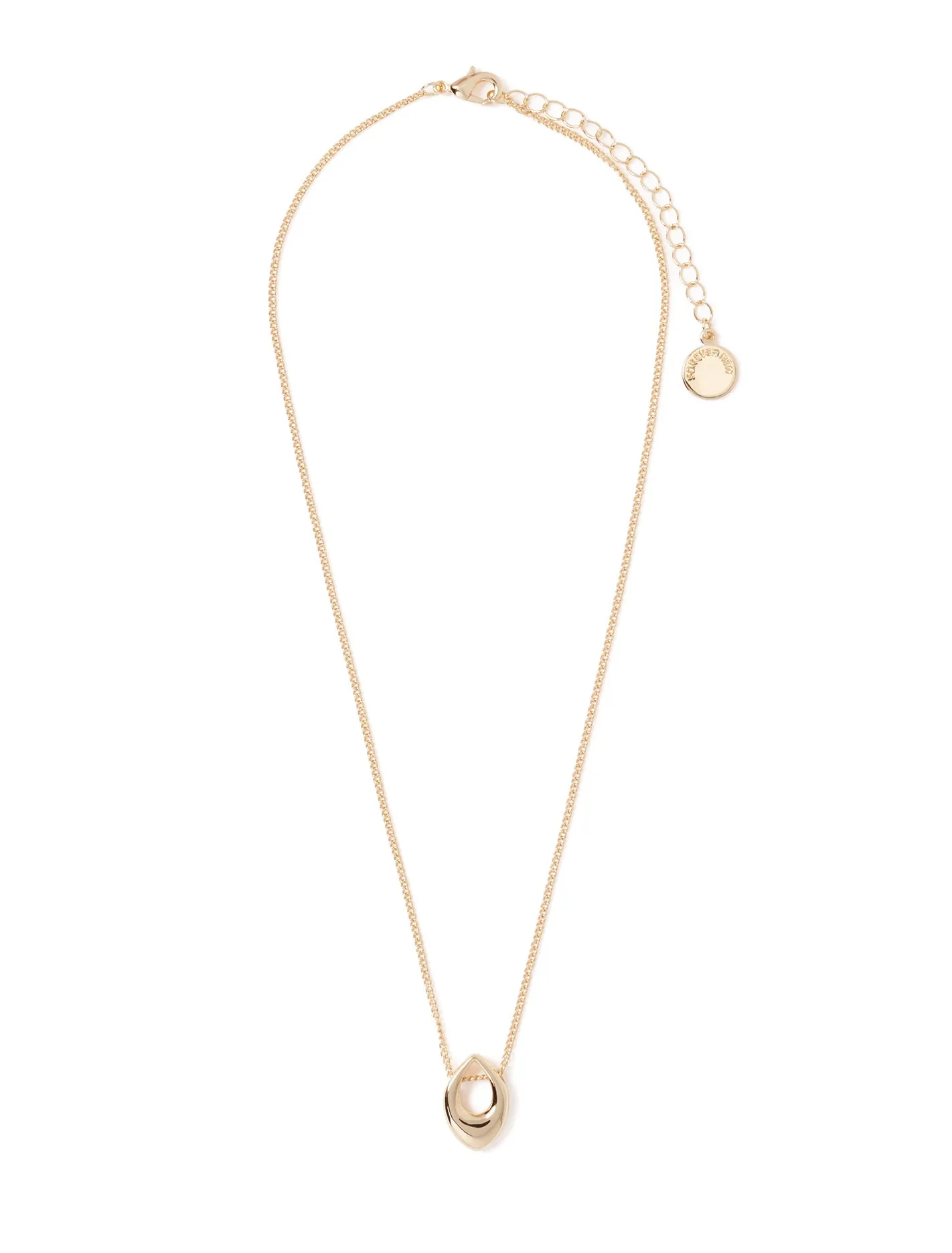 Tatum Cut Out Teardrop Pendant Necklace