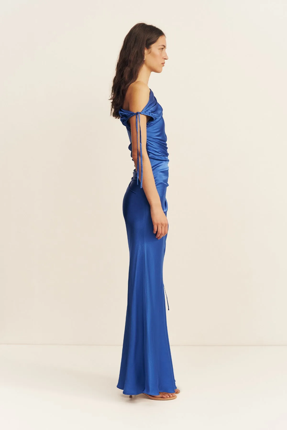TATUM GATHERED MAXI DRESS - ULTRAMARINE