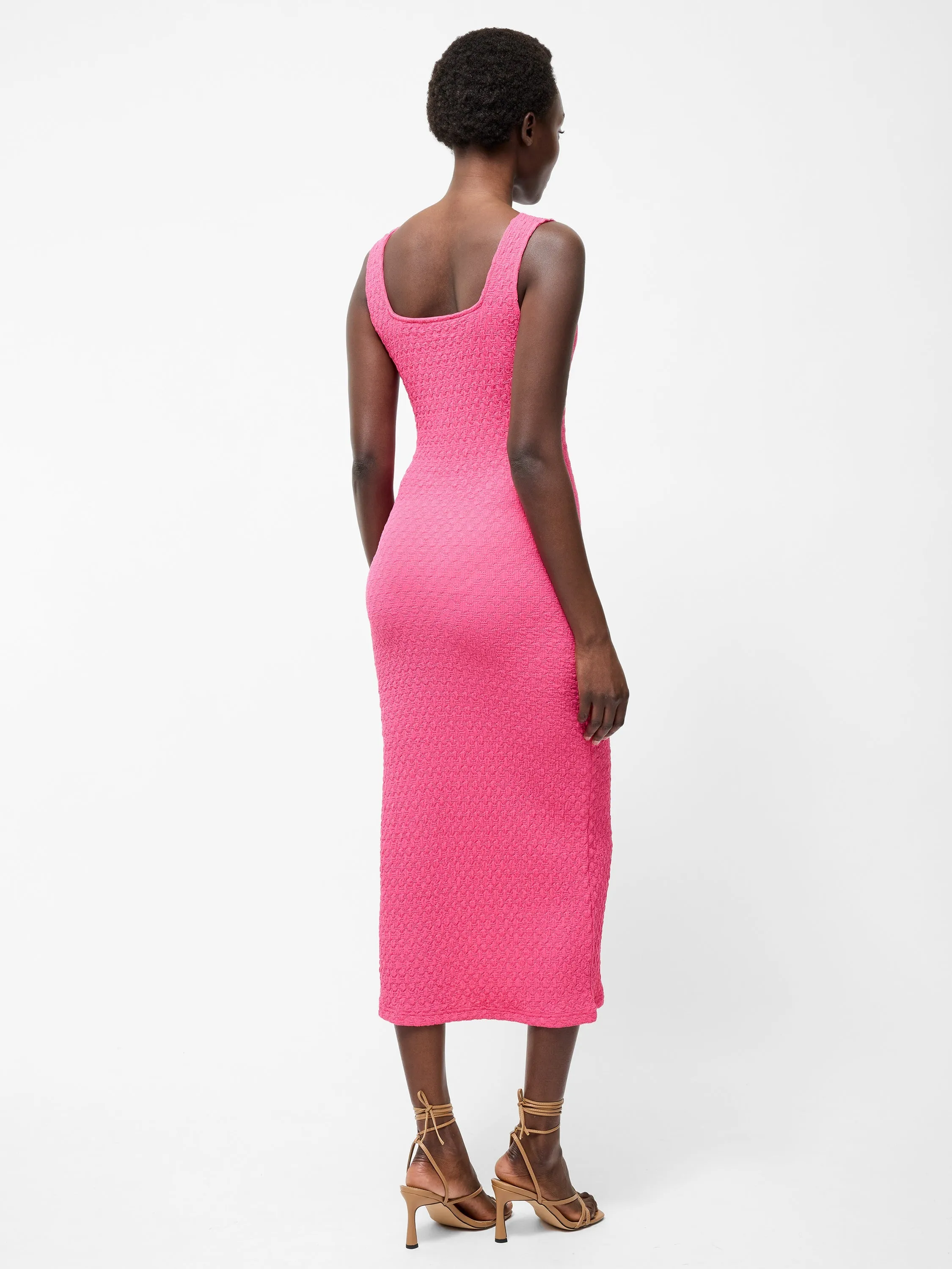 Textured Square Neck Maxi Dress