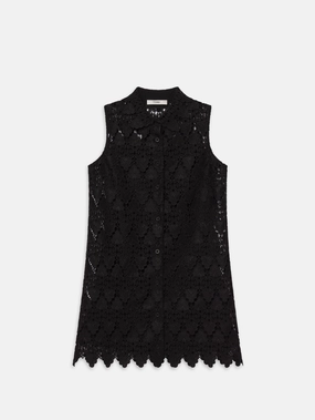 The Deco Lace Dress -- Black