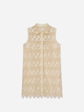 The Deco Lace Dress -- Ecru