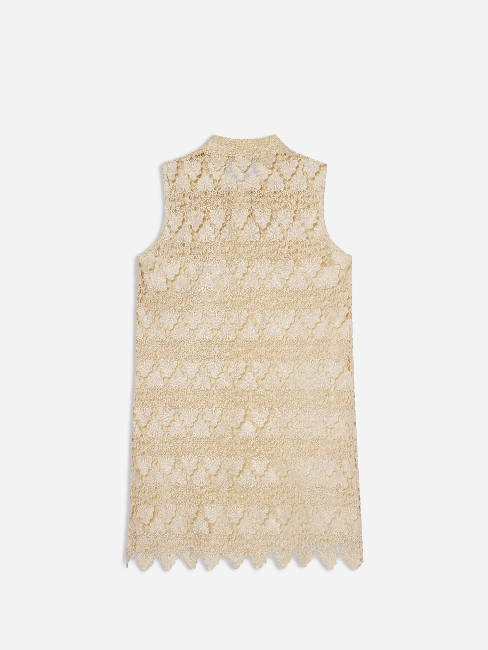The Deco Lace Dress -- Ecru