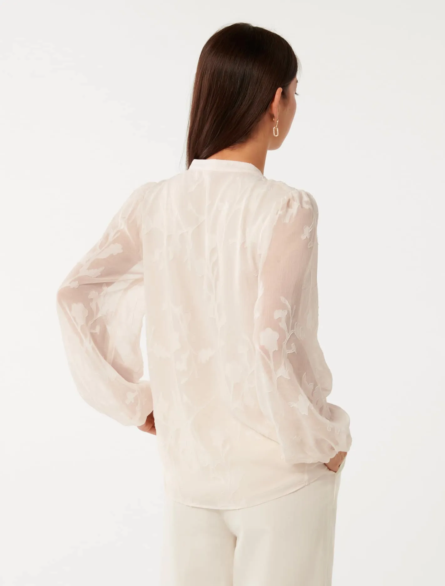 Tulip Textured Sheer Blouse