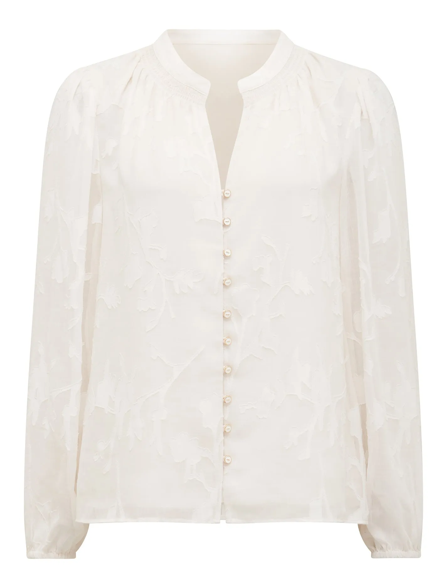 Tulip Textured Sheer Blouse