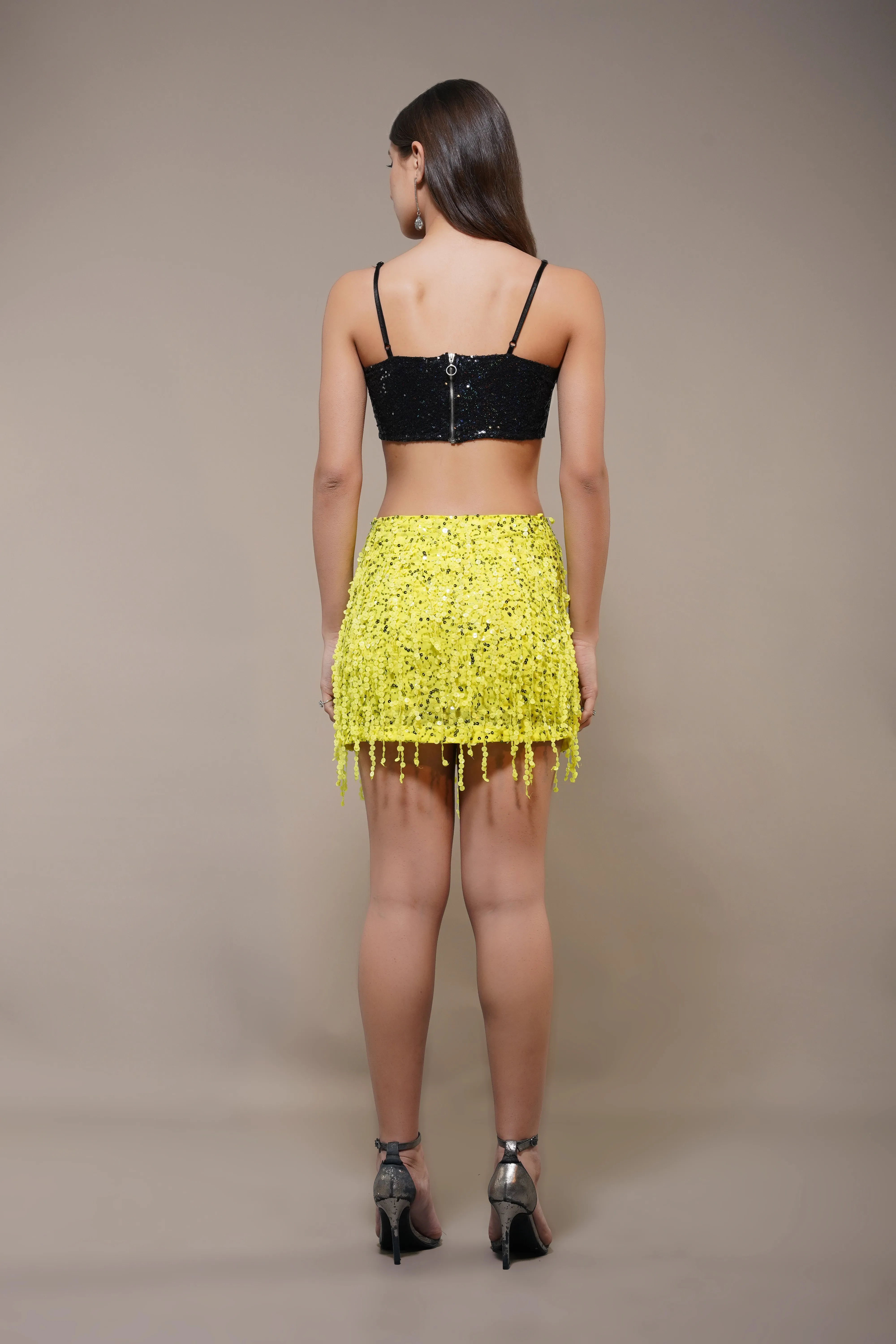 Urbane Mini Skirt in Yellow