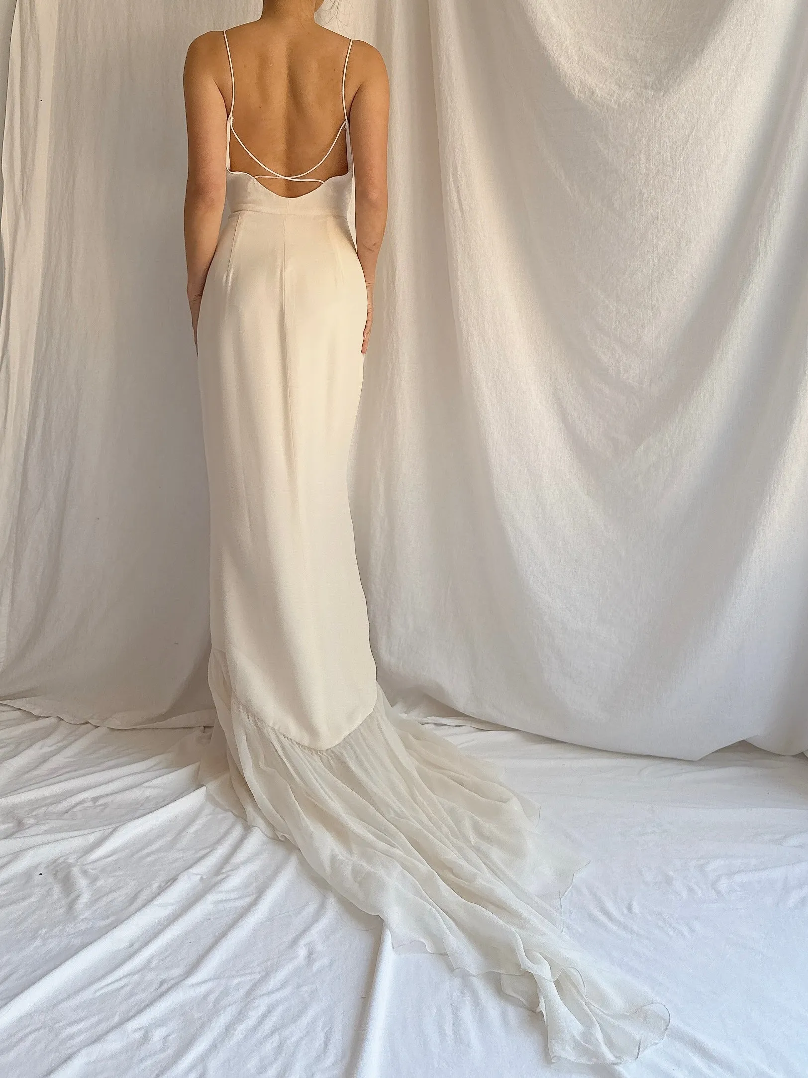 Vintage Silk Double Layered Slip Dress - S/6
