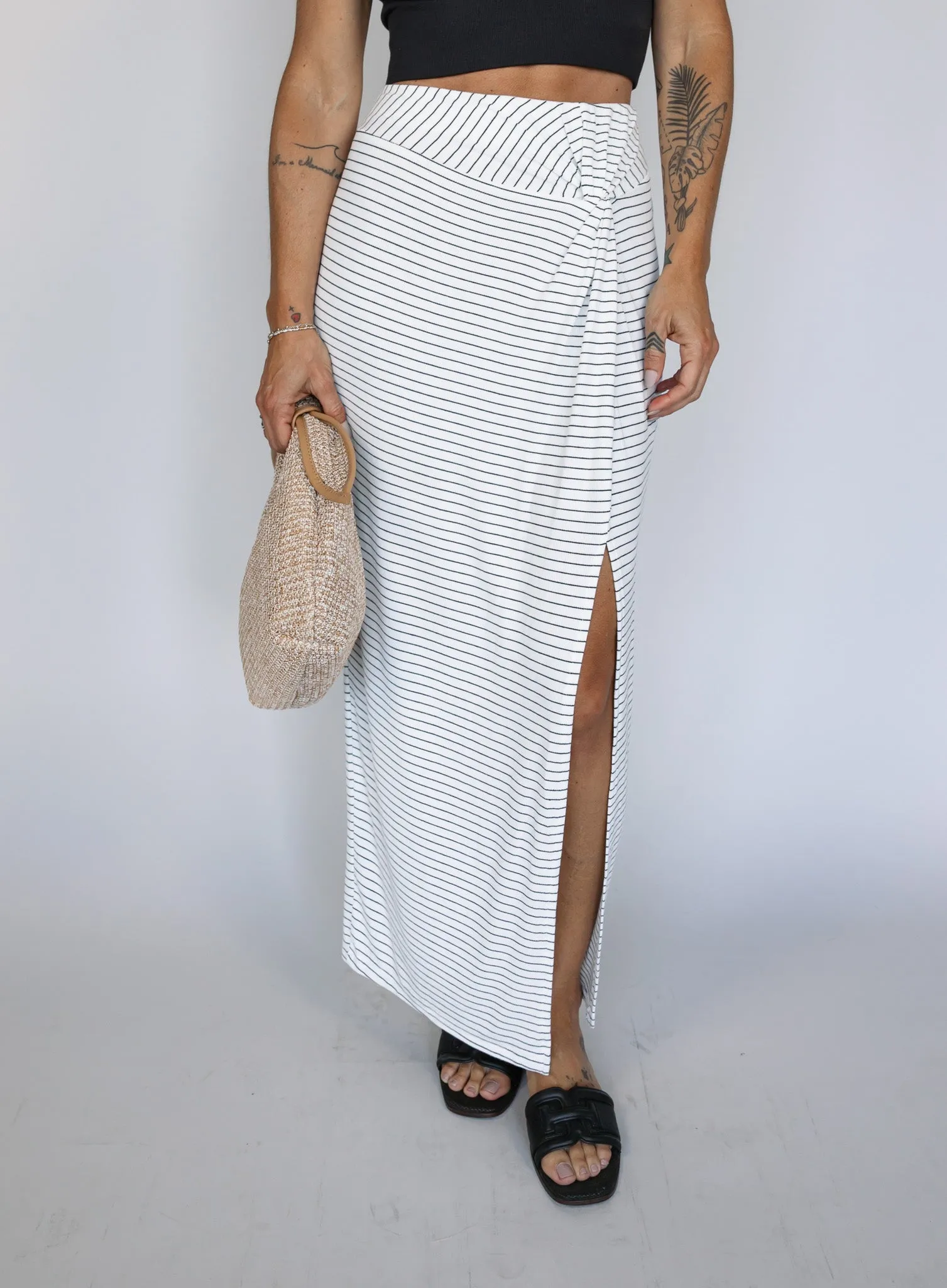 Wesley Knotted Midi Skirt