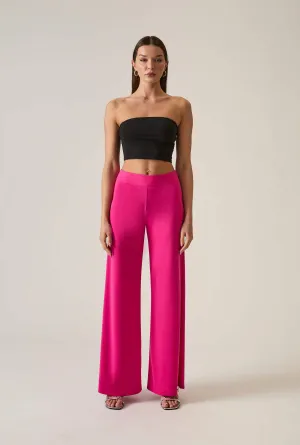 Wide-Leg Fuchsia Trousers