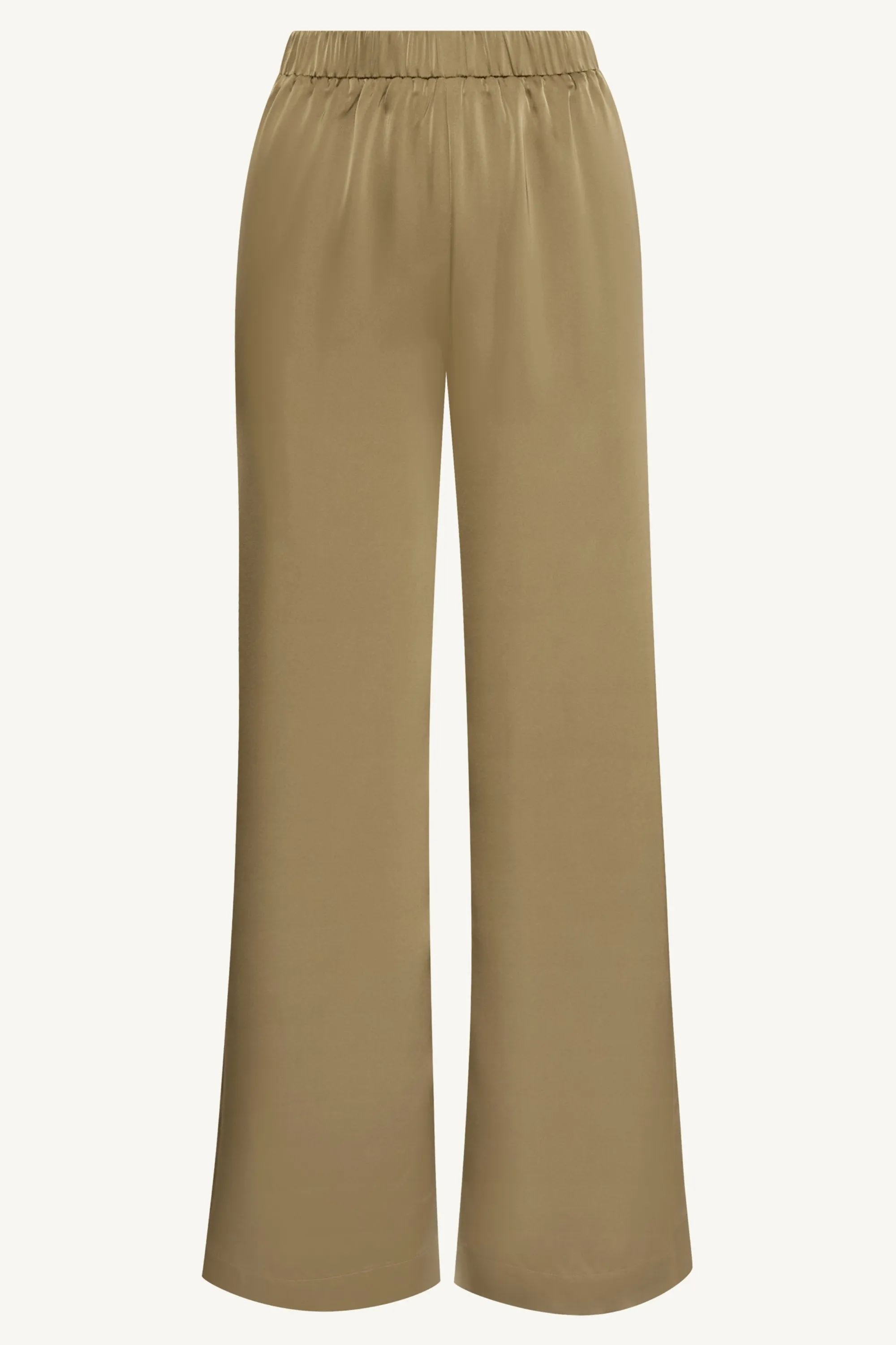 Wide Leg Satin Pants - Desert Palm