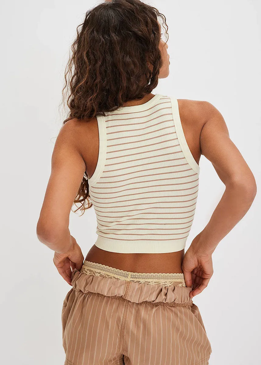 You're Up Striped Cami - Neutral Combo