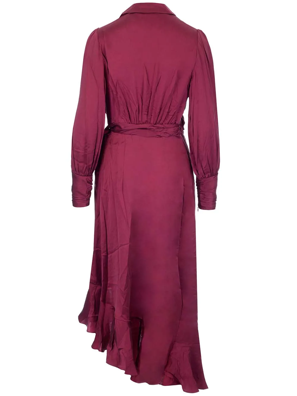 Zimmermann Asymmetric V-Neck Wrap Dress